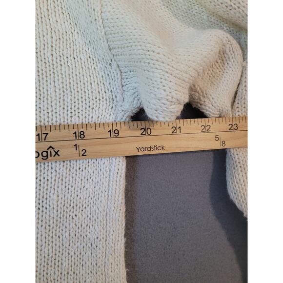 VTG 80s/90s Fashion Arsty Knit Ivory Yellow Geometric Art-to-Wear Sweater M - Picture 5 of 7